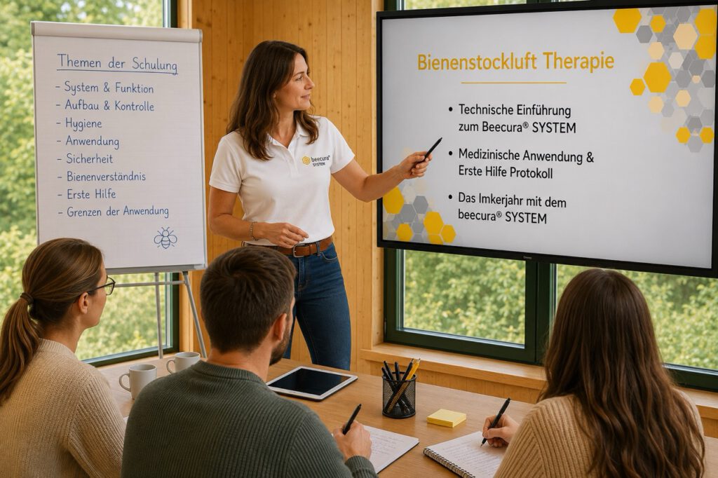 Fachliche Schulung für Betreiber einer professionellen Bienenstockluft-Anwendung